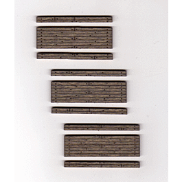1-Lane Wood Grade Crossing -- Kit - 1-3/4"4.4cm