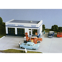 1930s Crafton Avenue Service Station -- Kit - 5 x 3 x 2"12.7 x 7.6 x 5.1cm