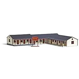 1950s Motel -- Laser-Cut Wood Kit - 11 x 9-3/16 x 1-7/8"28 x 23.4 x 4.7cm