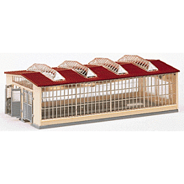 2-Stall Locomotive Shed -- 6 x 2-7/8 x 2" 152 x 74 x 51mm