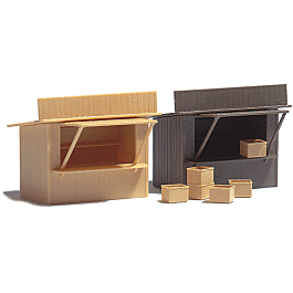 2 Stands/Market Stalls w/Crates -- Kit