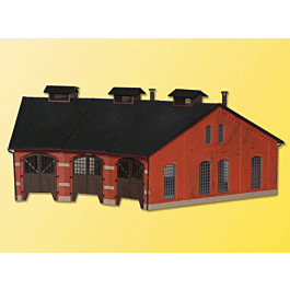 3-Stall Roundhouse/Engine Shed -- 9-3/8 x 15-1/4 x 5-1/4"24 x 39 x 13.5cm; Holds Engines to 8-5/8" 22cm Lo