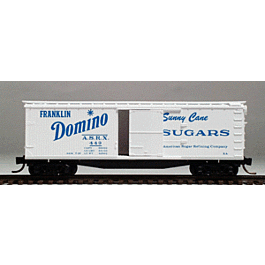 40' Double Sheathed Wood Single Door Boxcar -- Domino Sugar #A.S.R.X. 449 (white w/blue lettering)