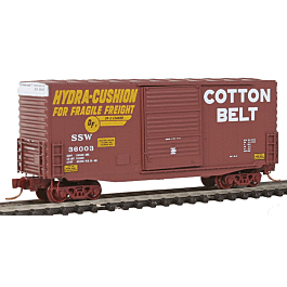 40' Hy-Cube Boxcar - Ready to Run -- St. Louis Southwestern/Cotton Belt SSW #36003 (Boxcar Red, yellow, white)