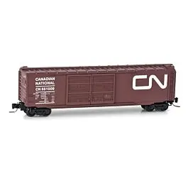 50' Double-Door Boxcar - Ready to Run -- Canadian National #551009 (Boxcar Red, Noodle Logo)