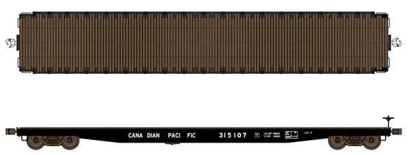 62 Ft Flat Car-40117 : HO