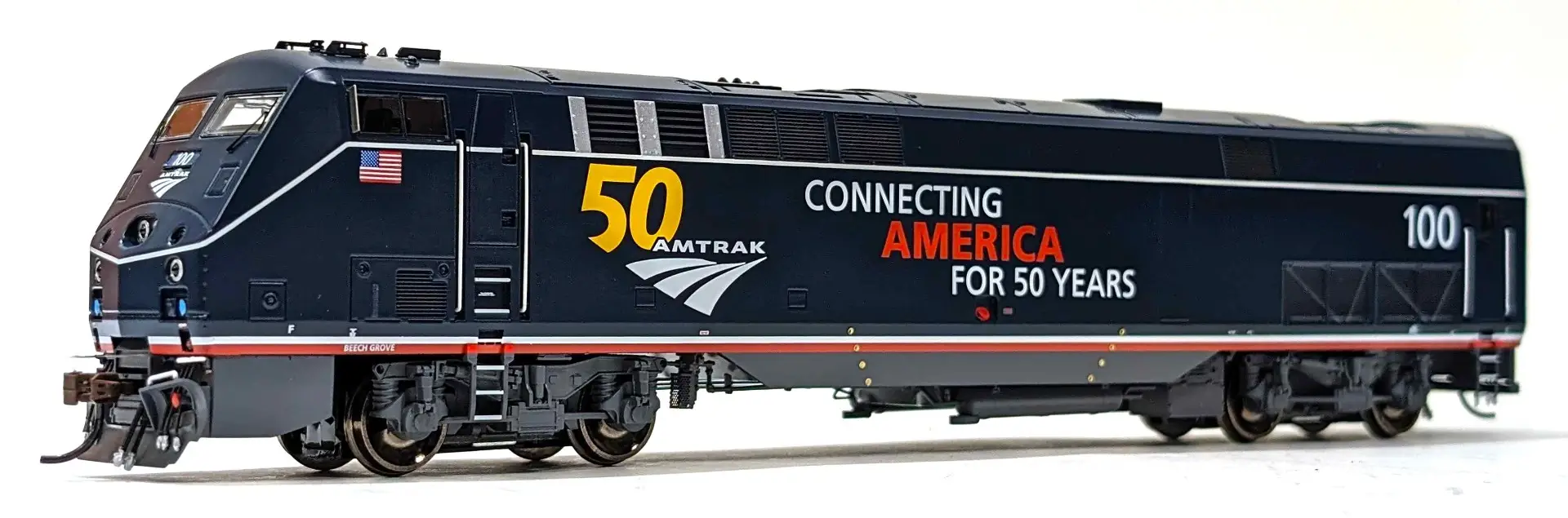 Athearn #G81314 Amtrak - 50th Anniversary Midnight Blue AMD103/P42 With DCC And Sound