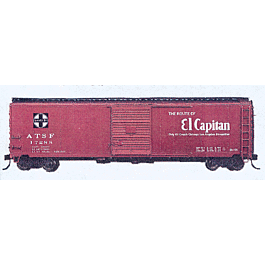 Blueprint Series 50' AAR Single Door Boxcar w/8' Door & Riveted Sides -- Santa Fe Class Bx-69 (Mineral Red)