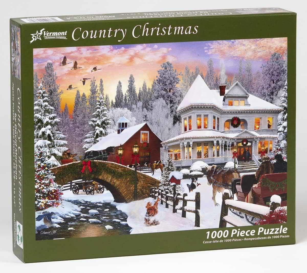 Country Christmas - 1000 Piece Jigsaw Puzzle by Vermont Christmas Company