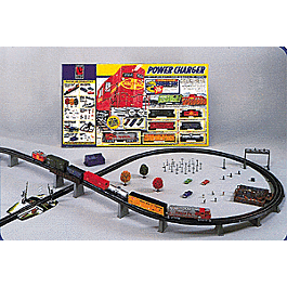 Diesel Freight -- Power Charger 89 x 39" ATSF GP38-2, 6 Cars
