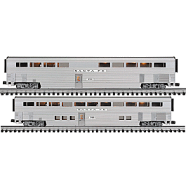 Gold Line(tm) 21" Hi-Level Passenger Car 2-Pac -- Santa Fe "El Capitan" 1 Each Diner & Coach