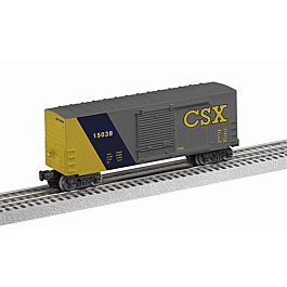 Hi-Cube Boxcar - 3-Rail - Ready to Run -- CSX Transportation (gray, blue, yellow)