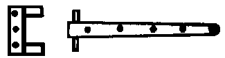 Large Hinges Black Plastic pkg(8) - 935 : HO