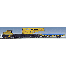 Maintenance/Work Train Equipment - Heavy Cranes (Nonpowered Plastic Kits) -- PIKO Railcar & Crane