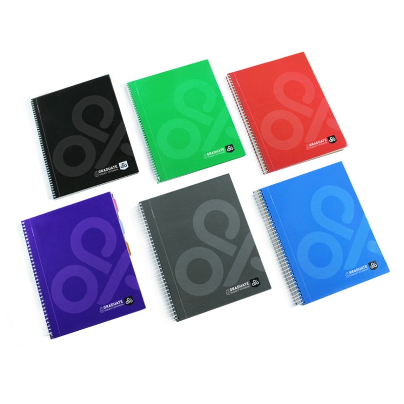 (NET) 5 Subjects, 60 gsm , with Index , 21x27.5cm GREEN