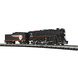 Steam 4-6-2 Powered w/Tender & Air Whistle -- Santa Fe (black)