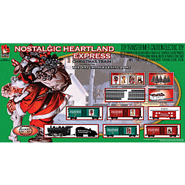 Steam Freight - Nostalgic Heartland Express -- 0-4-0 Steam Loco w/Tender, 4 Cars, Caboose, 56x38" Power-Loc Oval, Power Pa