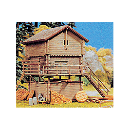 Swiss Barn & Hayloft -- 2-5/8 x 2-13/64 x 3-5/8" 6.5 x 5.5 x 9cm