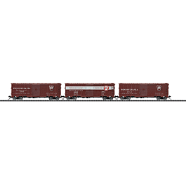 Trix XM 3-Car Freight Set -- Pennsylvania (2 Shadow Keystone, 1 "Merchandise Service") pkg(3)