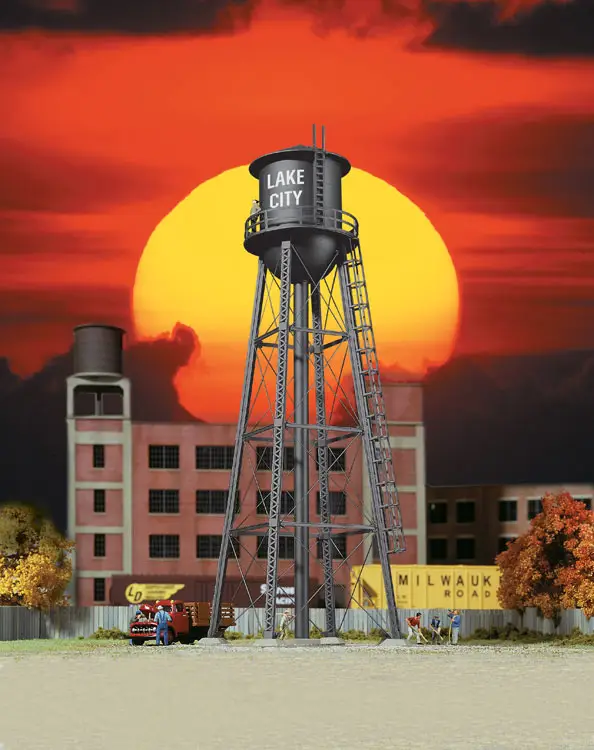 Walthers #933-3832 City Water Tower - Black -- Built-Up