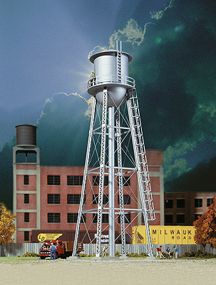 Walthers 933-3833 Vintage Water Tower - Silver -- Built-Up