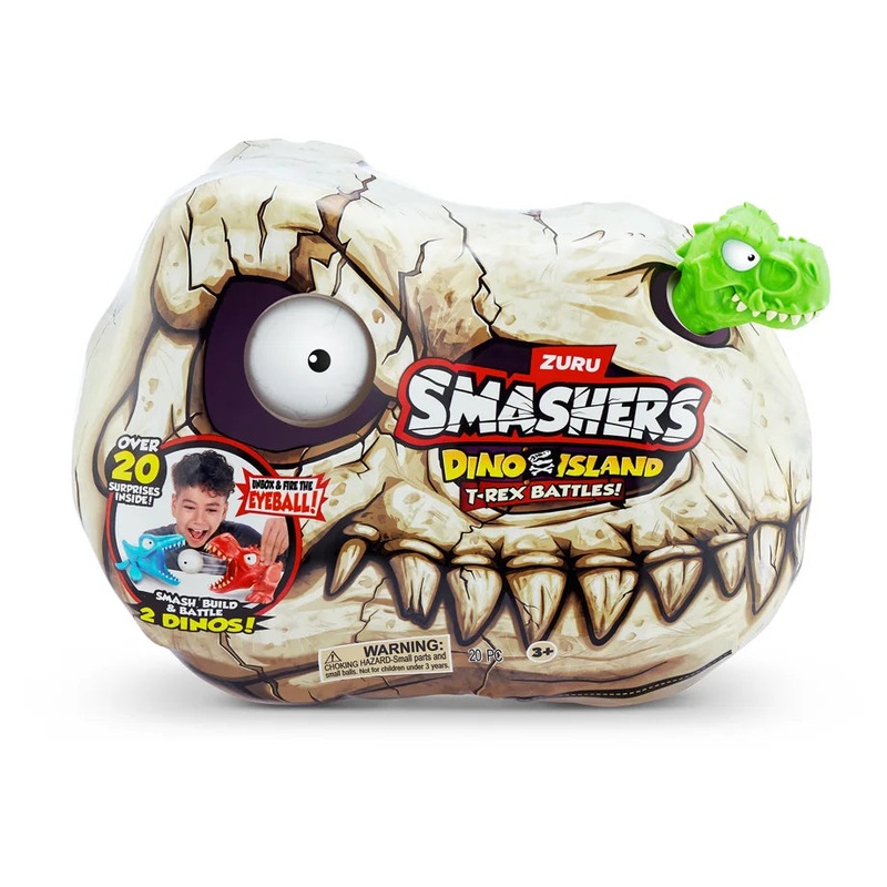 ZURU Smashers Dino Island T-Rex Battle Small Dino Skull Series 2 Shrink Wrap (4Pcs)